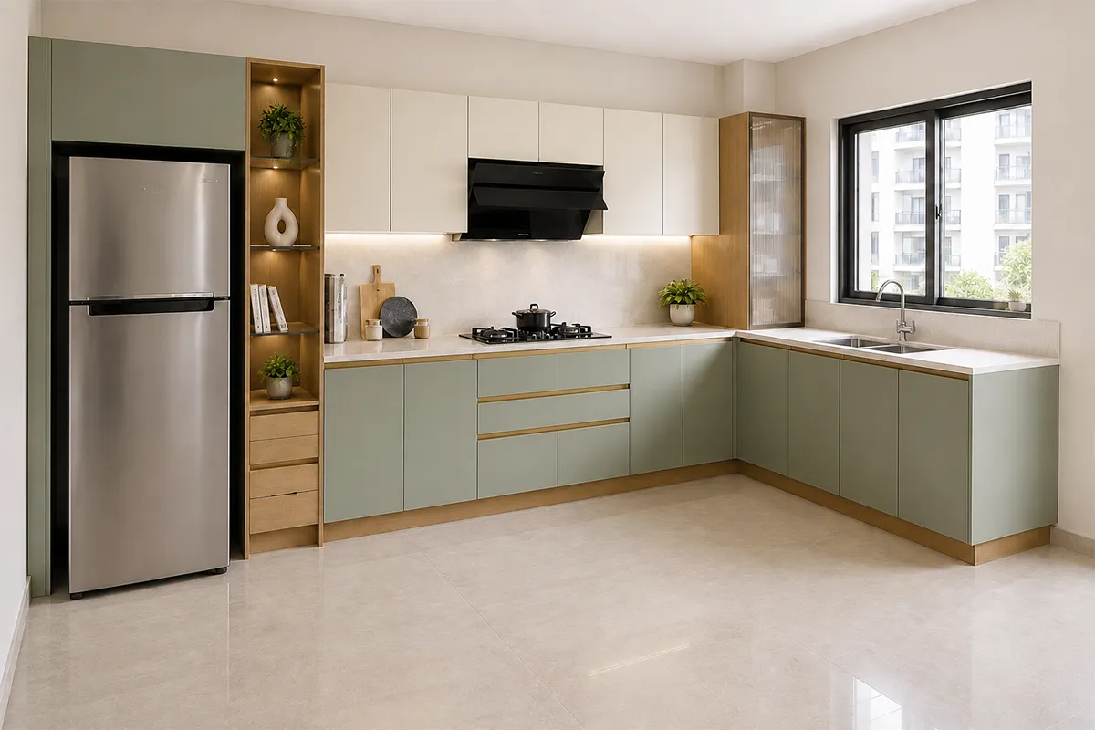 L-Shaped Modular Kitchen